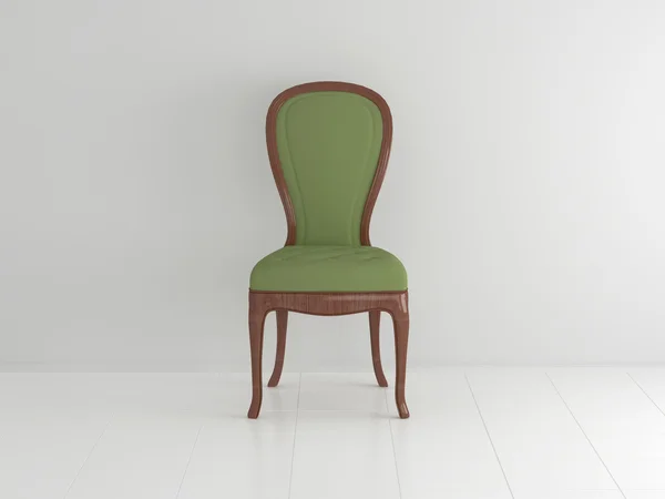 Классическое зелёное кресло — стоковое фото