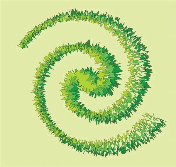 Stock vector Green spiral