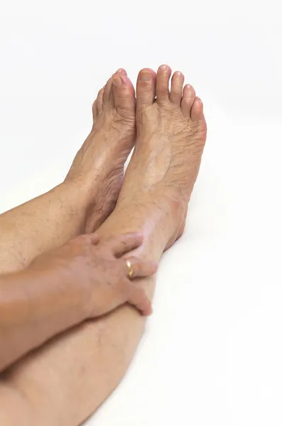 stock image Mature woman feet