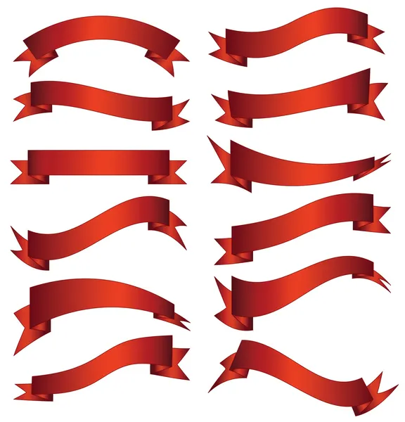 Rode banners — Stockvector