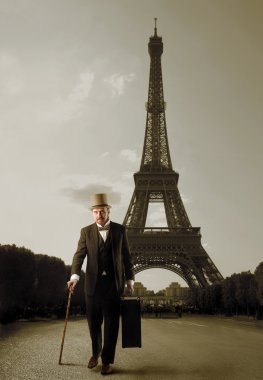 Gentleman in Paris clipart