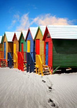 Beach huts clipart