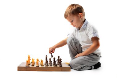 Young chess player clipart