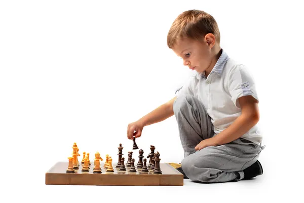 Mladý šachista — Stock fotografie
