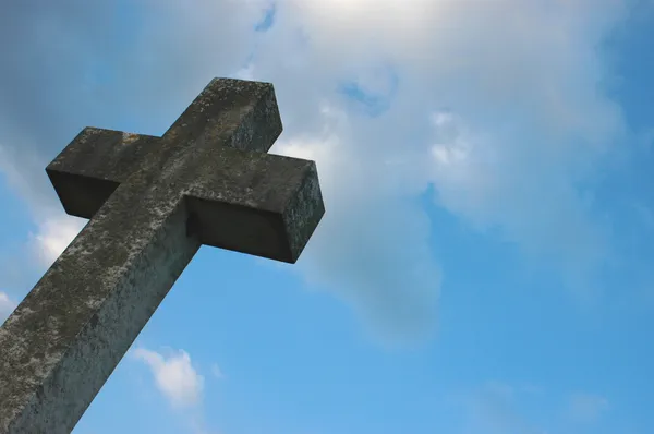Obraz religijny cmentarz krzyż — Zdjęcie stockowe