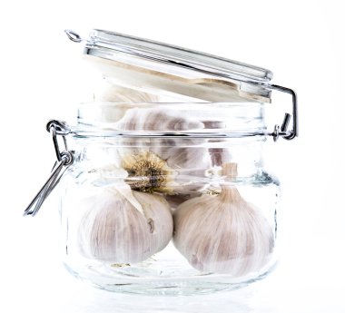 White Garlic in a Jar clipart