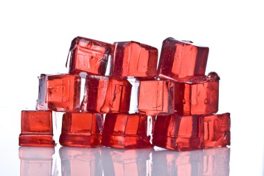 Cubes of red jelly clipart