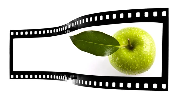 Jabłko taśmy filmowej — Zdjęcie stockowe