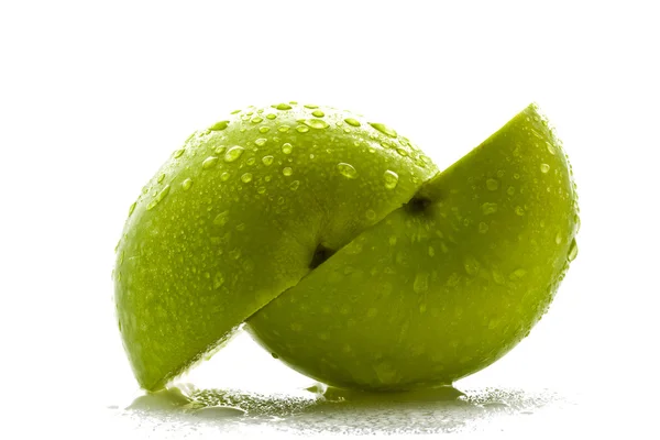 两个绿色苹果 — 图库照片