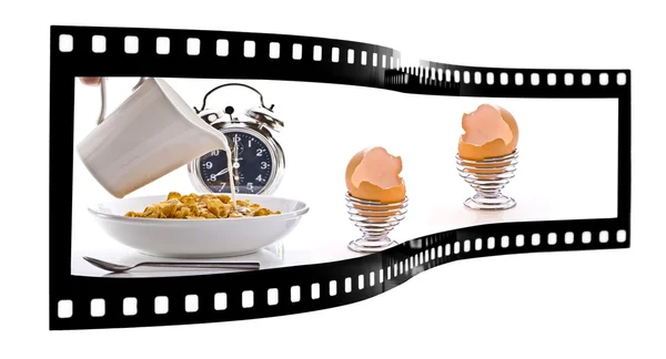 Breakfast Time film strip — Stock Photo, Image