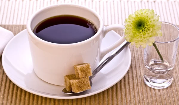 stock image Close-up of a cup of hot coffee