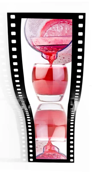 Fruit Juice film strip — Stock Photo, Image