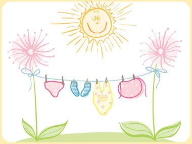 Baby clothing clipart