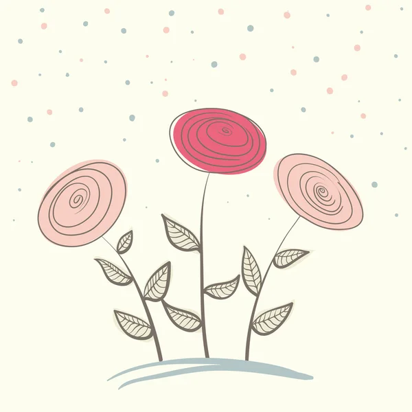 Bukett med blommor — Stock vektor