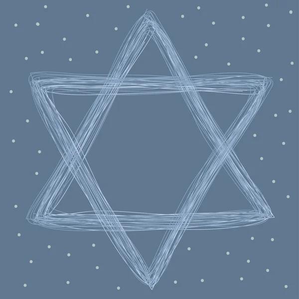 Star of David made of lines — Stock Vector