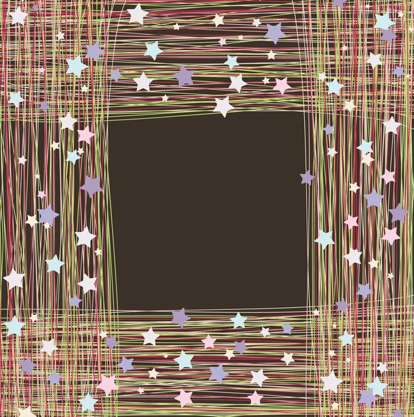 Abstracte achtergrond met lijnen en sterren — Stockvector