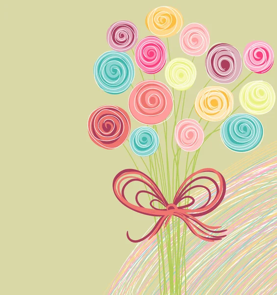 Bouquet abstrait de fleurs — Image vectorielle