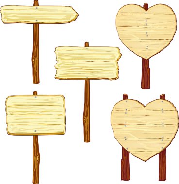 Wooden Signs clipart