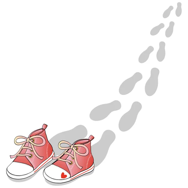 Red shoes — Stock Vector