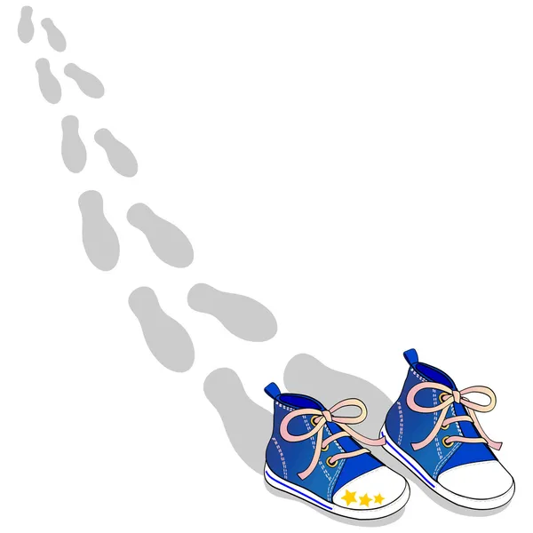 Mavi ayakkabılar — Stok Vektör