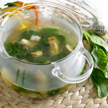 Spinach soup clipart