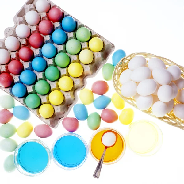 Coloração dos ovos de Páscoa — Fotografia de Stock