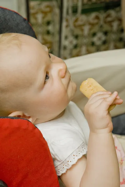 Їдять малюк — стокове фото