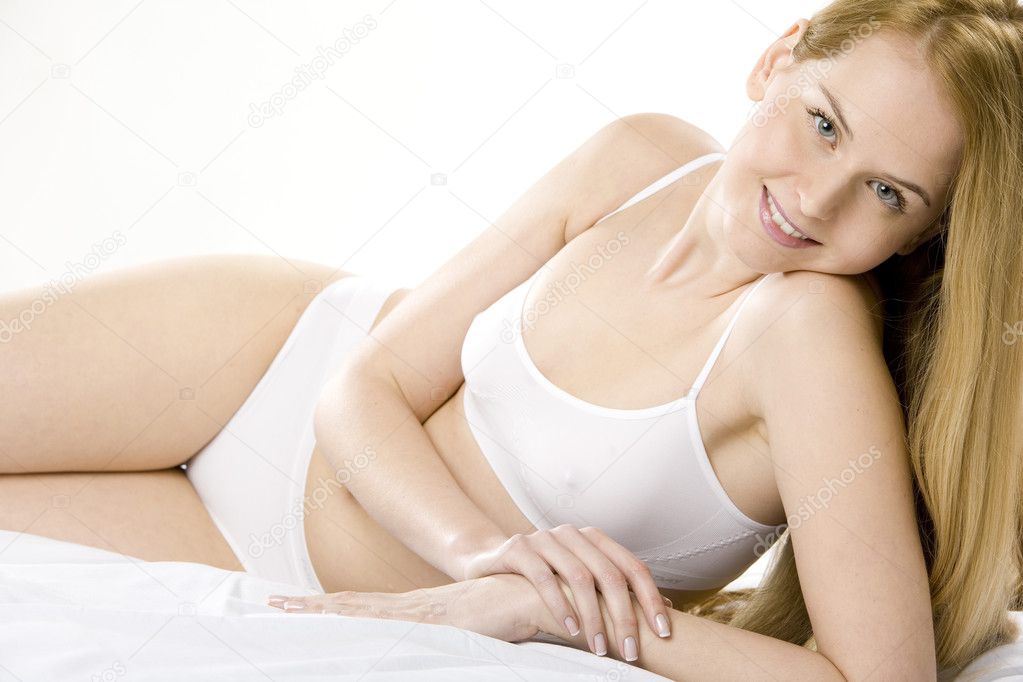 Woman wearing underwear