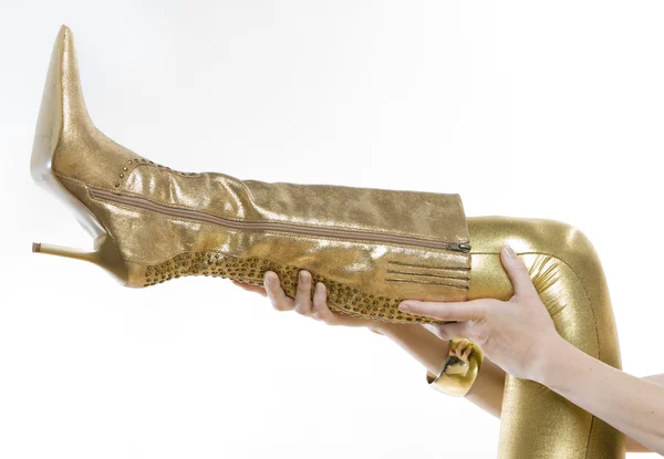 Golden boot — Stock Photo, Image