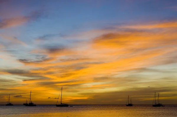 Sunset over the Caribbean Sea — Stock Photo, Image