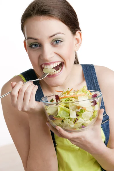 女性を食べる — ストック写真