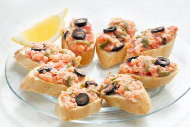 Salmon tartare clipart