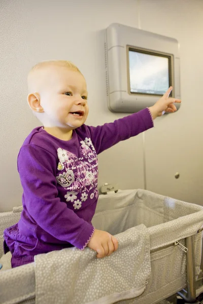 Toddle no avião — Fotografia de Stock