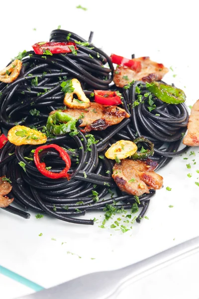 Sepia spaghetti — Stock Photo, Image