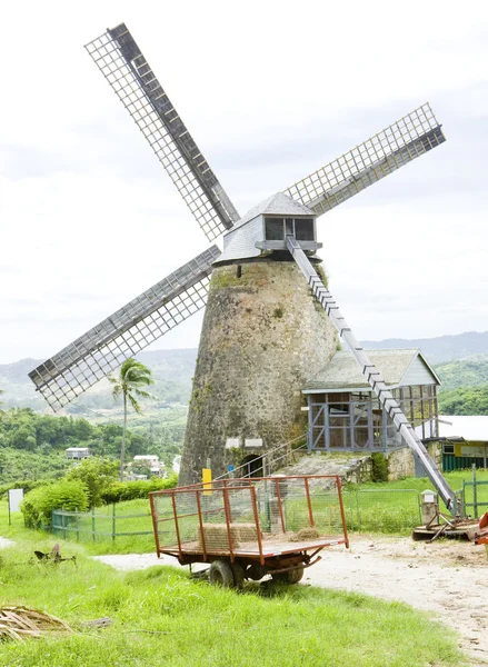 Větrný mlýn v Barbadosu — Stock fotografie