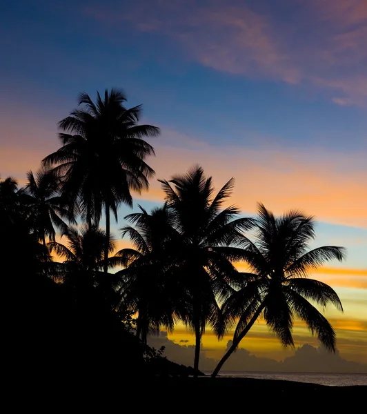 Západ slunce nad Karibské moře — Stock fotografie