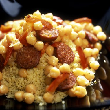 Chick peas with couscous clipart