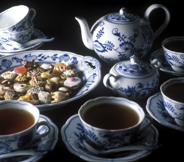 Tea set clipart