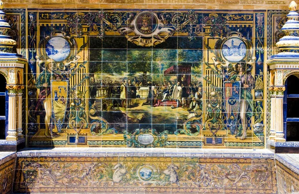 Fliesenmalerei in Sevilla — Stockfoto