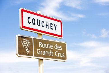 Wine route, Couchey, Burgundy, France clipart