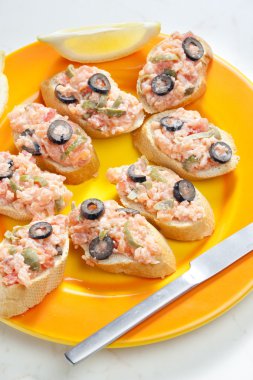 Salmon tartare clipart