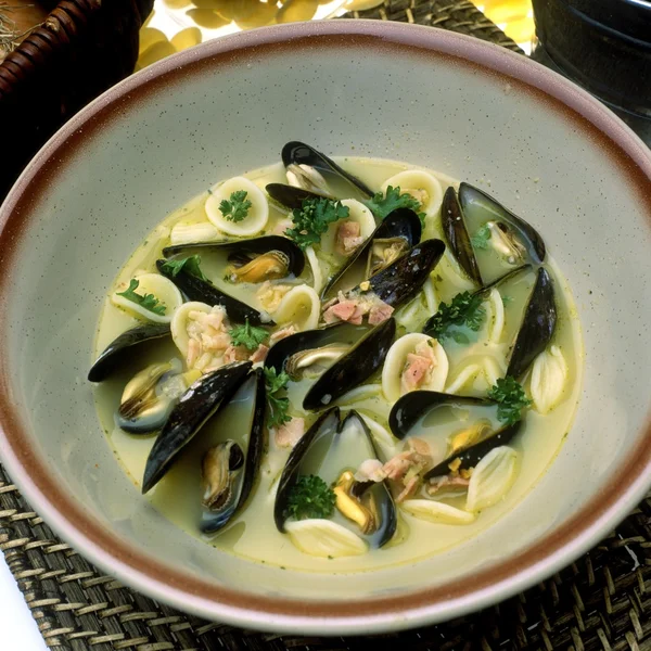 ムール貝のスープ — ストック写真