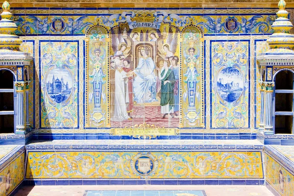 Kakel målning i Sevilla — Stockfoto
