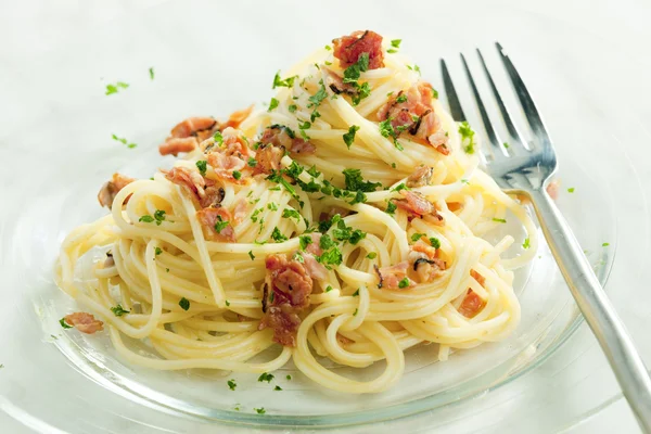 Carbonara spaghetti — Photo