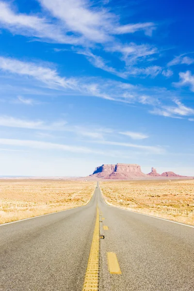 Drogi, pomnik valley national park, arizona, Stany Zjednoczone Ameryki — Zdjęcie stockowe