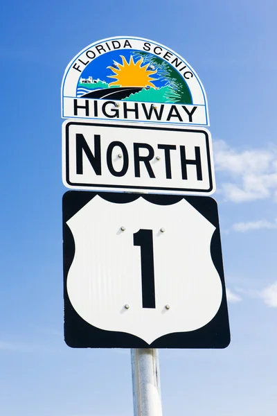 A estrada número 1, Florida Keys, Florida, EUA — Fotografia de Stock