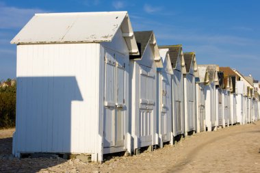 kulübe beach, bernieres-s-mer, normandy, Fransa