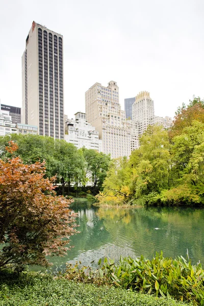 池塘，中央公园，纽约城美国 — 图库照片