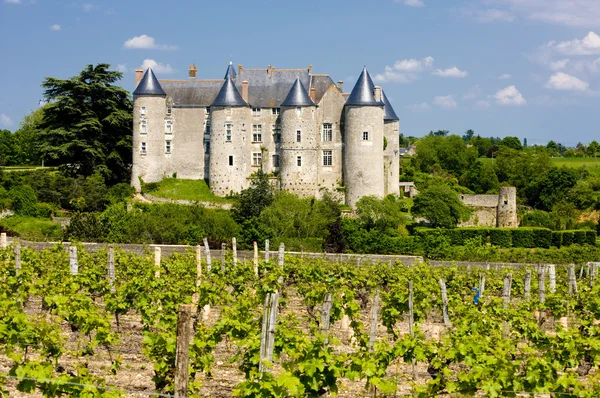Schloss Luynes mit Weinberg, indre-et-loire, Zentrum, Frankreich — Stockfoto