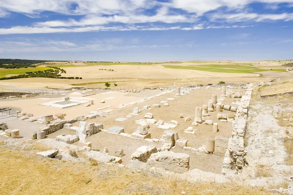 Arkeologiska plats, romerska staden segobriga, saelices, Kastilien — Stockfoto